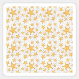 Gold Christmas Stars Pattern Magnet